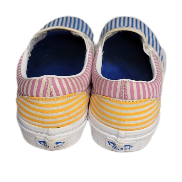Vans Classic Slip On Deck Club Mixed Stripes Multicolor Sneakers sz 7 (women's) - Picture 5 of 10